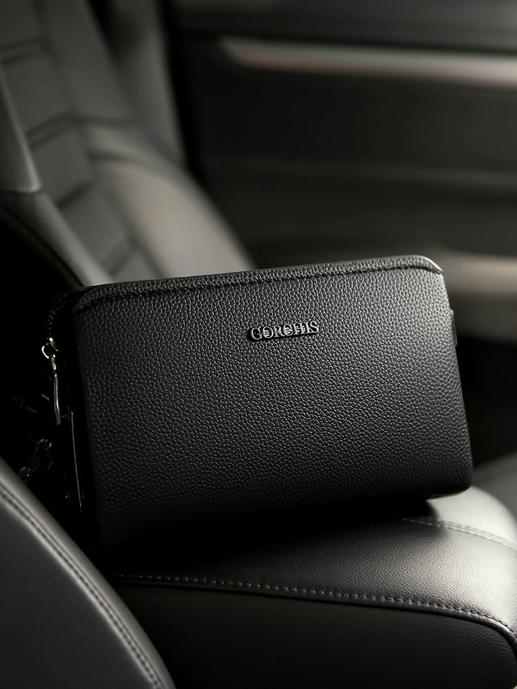 New Men's Clutch Bag Fingerprint Lock Anti-Theft Large Capacity Clutch Bag Wallet Wallet Business High-End Men's Bag