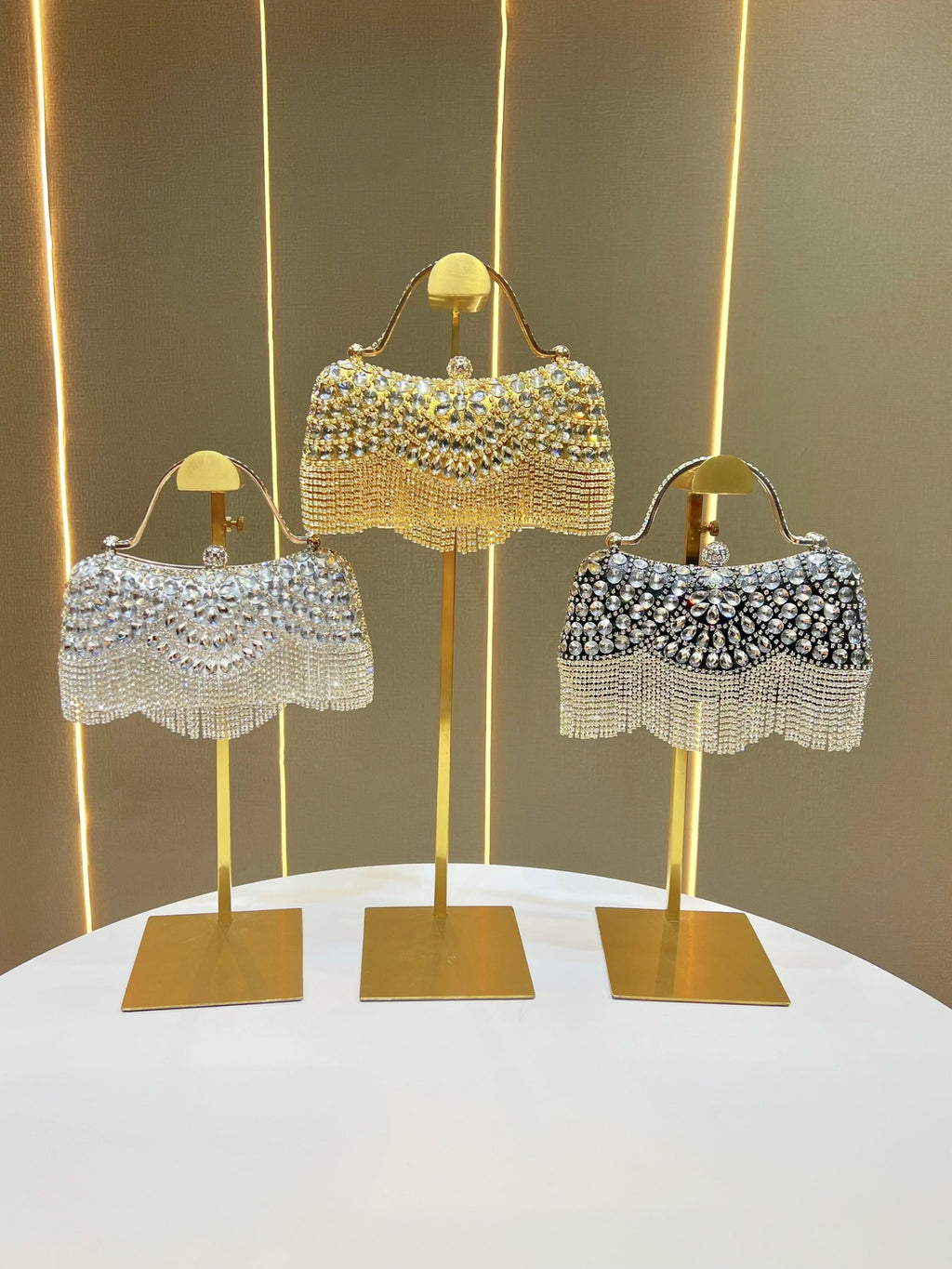 New Cross-border Diamond Clutch Bag Tassel Evening Bag Birthday Wedding Banquet Shoulder Crossbody Dinner Bag