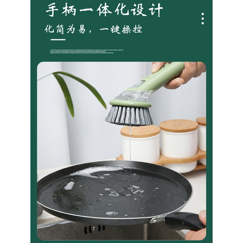 Long-Handled Pot Brush, Dishwashing Brush, Household Pot Cleaning Brush, Steel Wire Cleaning Ball, Storage Stainless Steel Wire, Kitchen Cleaning
