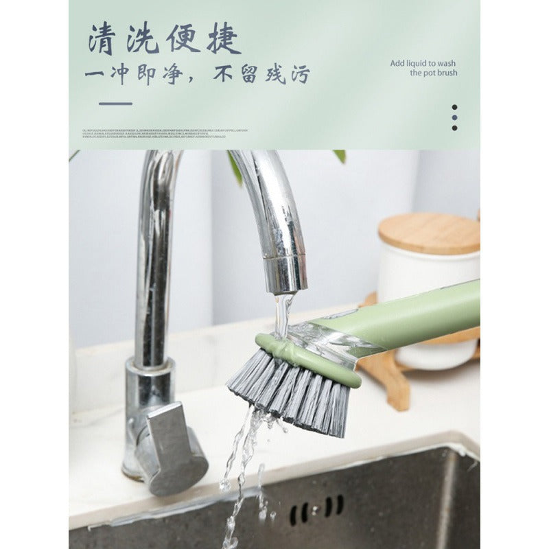 Long-Handled Pot Brush, Dishwashing Brush, Household Pot Cleaning Brush, Steel Wire Cleaning Ball, Storage Stainless Steel Wire, Kitchen Cleaning