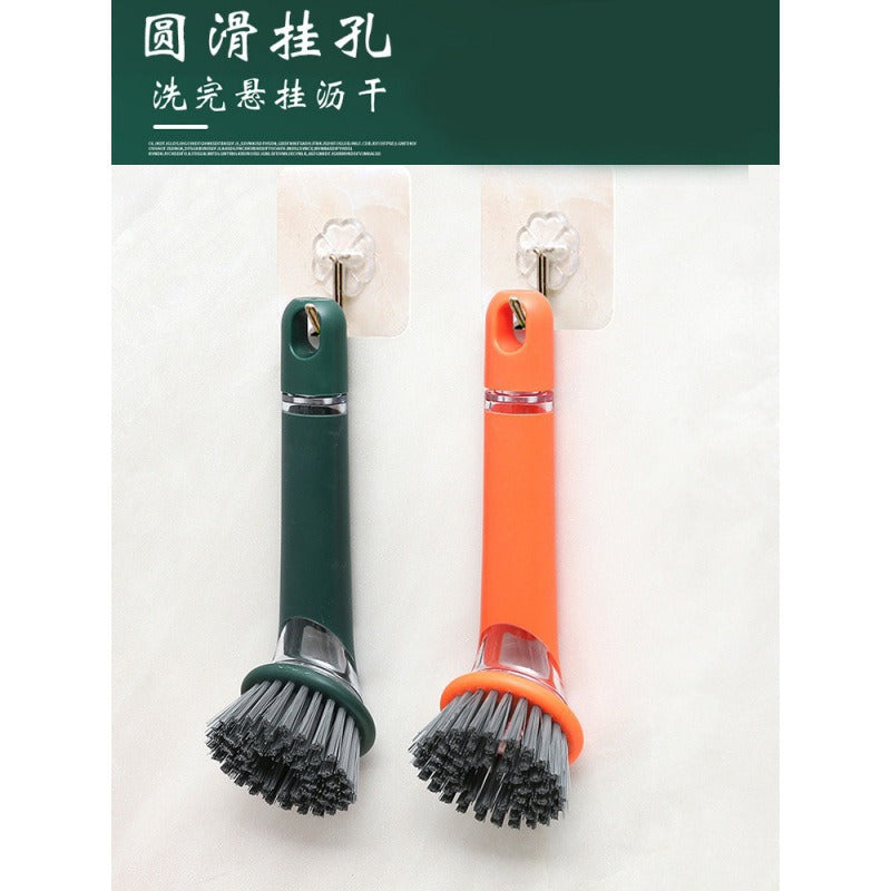 Long-Handled Pot Brush, Dishwashing Brush, Household Pot Cleaning Brush, Steel Wire Cleaning Ball, Storage Stainless Steel Wire, Kitchen Cleaning