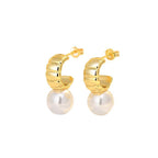 Female C-shaped S925 High-end Pearl Earrings