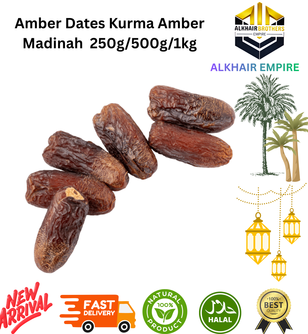 Amber Dates Kurma Amber Madinah  250g/500g/1kg