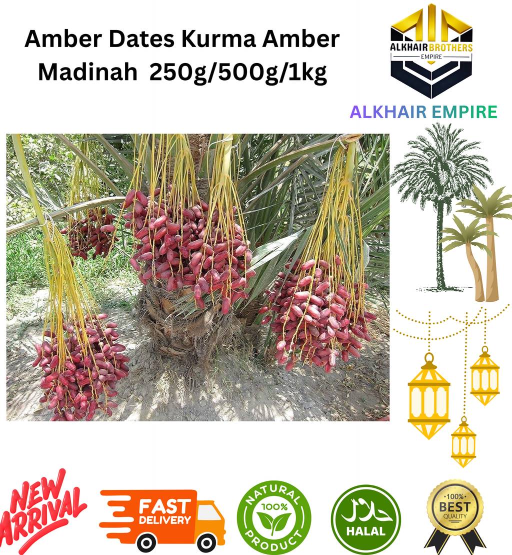 Amber Dates Kurma Amber Madinah  250g/500g/1kg