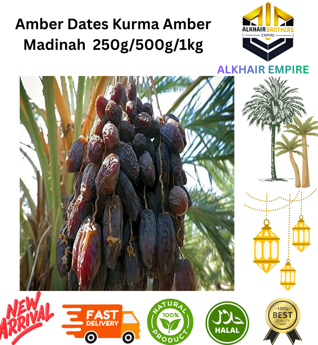 Amber Dates Kurma Amber Madinah  250g/500g/1kg