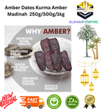 Amber Dates Kurma Amber Madinah  250g/500g/1kg