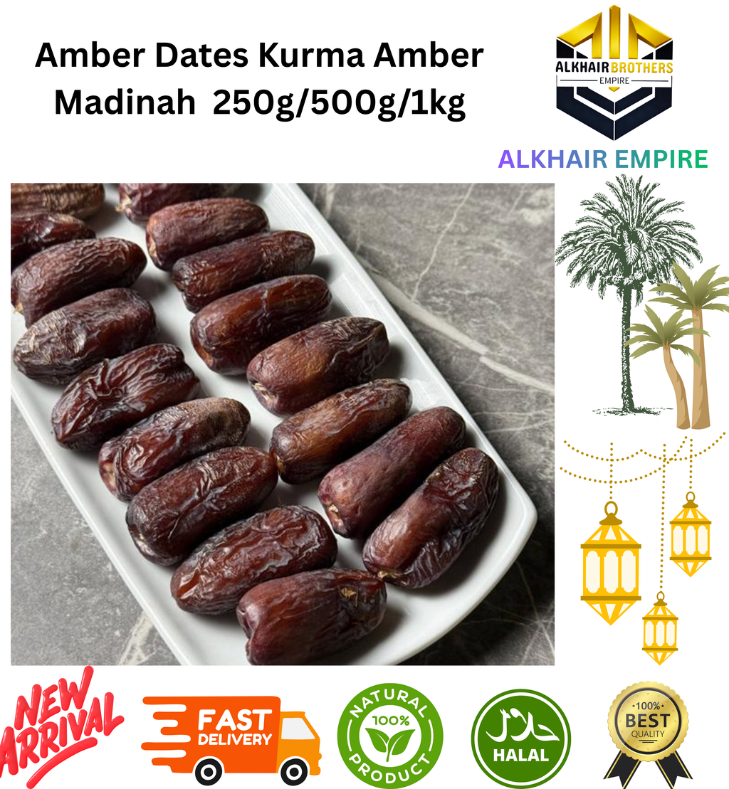 Amber Dates Kurma Amber Madinah  250g/500g/1kg