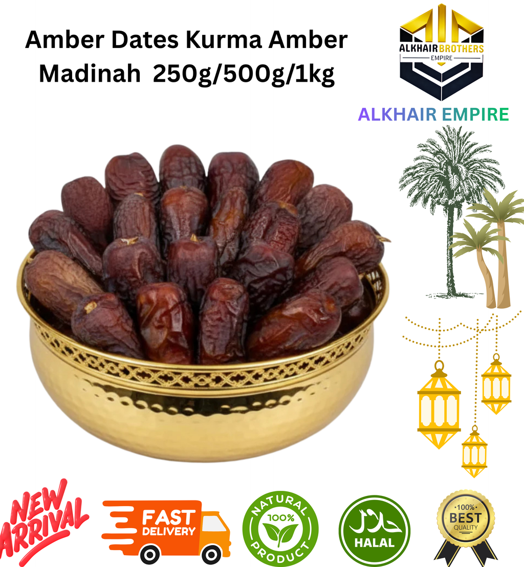 Amber Dates Kurma Amber Madinah  250g/500g/1kg