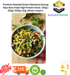 Premium Roasted Green&Black Edamame Kacang Hijau&Hitam Bulu Halal High Protein Snack  100g | 250g | 500g | 1Kg, Alkhair empire.