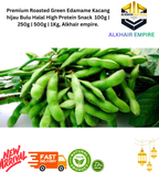 Premium Roasted Green&Black Edamame Kacang Hijau&Hitam Bulu Halal High Protein Snack  100g | 250g | 500g | 1Kg, Alkhair empire.
