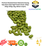 Premium Roasted Green&Black Edamame Kacang Hijau&Hitam Bulu Halal High Protein Snack  100g | 250g | 500g | 1Kg, Alkhair empire.