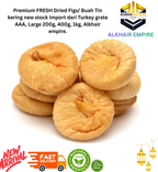 Premium FRESH Dried Figs/ Buah Tin kering new stock Import dari Turkey grate AAA, Large 200g, 400g, 1kg, Alkhair empire.
