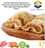 Premium FRESH Dried Figs/ Buah Tin kering new stock Import dari Turkey grate AAA, Large 200g, 400g, 1kg, Alkhair empire.