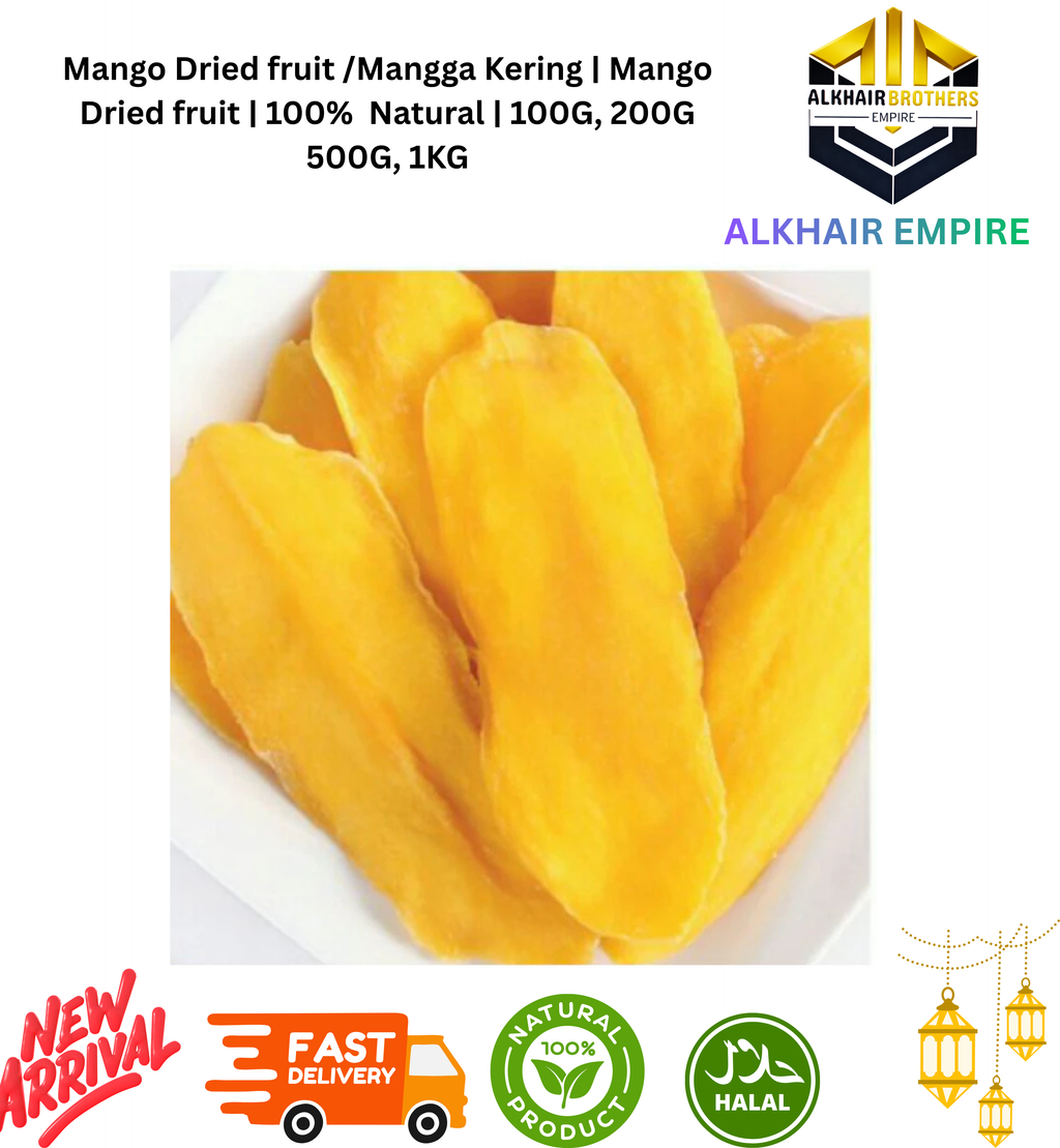 Mango Dried fruit /Mangga Kering | Mango Dried fruit | 100%  Natural | 100G, 200G 500G, 1KG