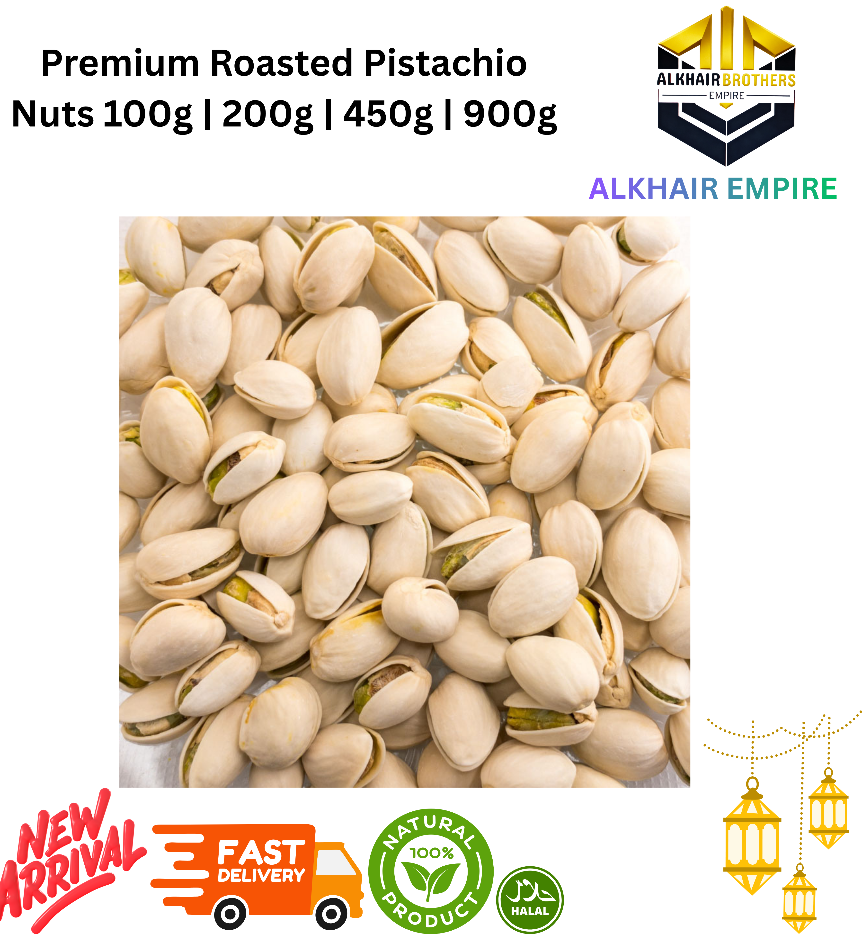 Premium Roasted Pistachio Nuts 100g | 200g | 450g | 900g