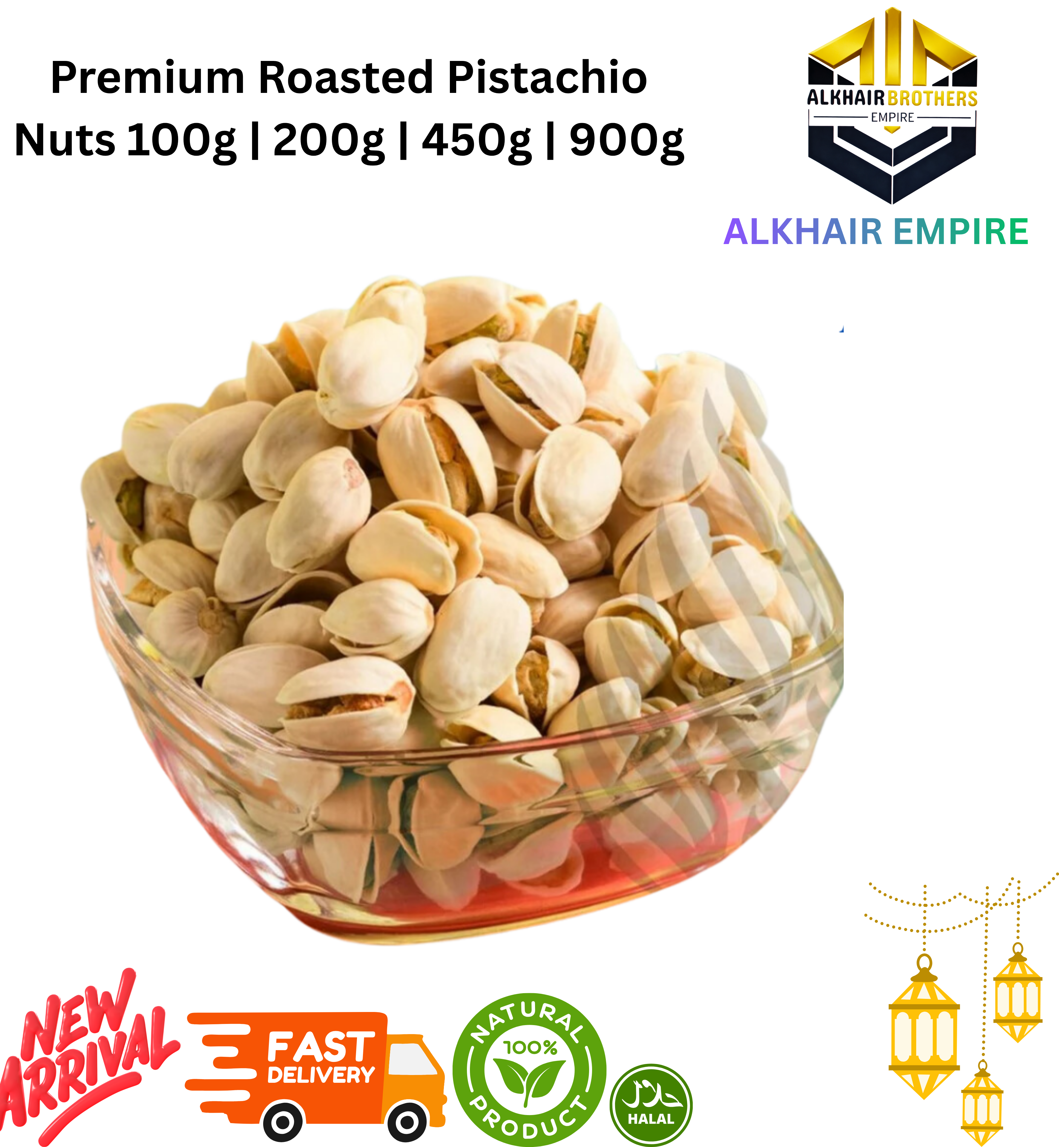 Premium Roasted Pistachio Nuts 100g | 200g | 450g | 900g