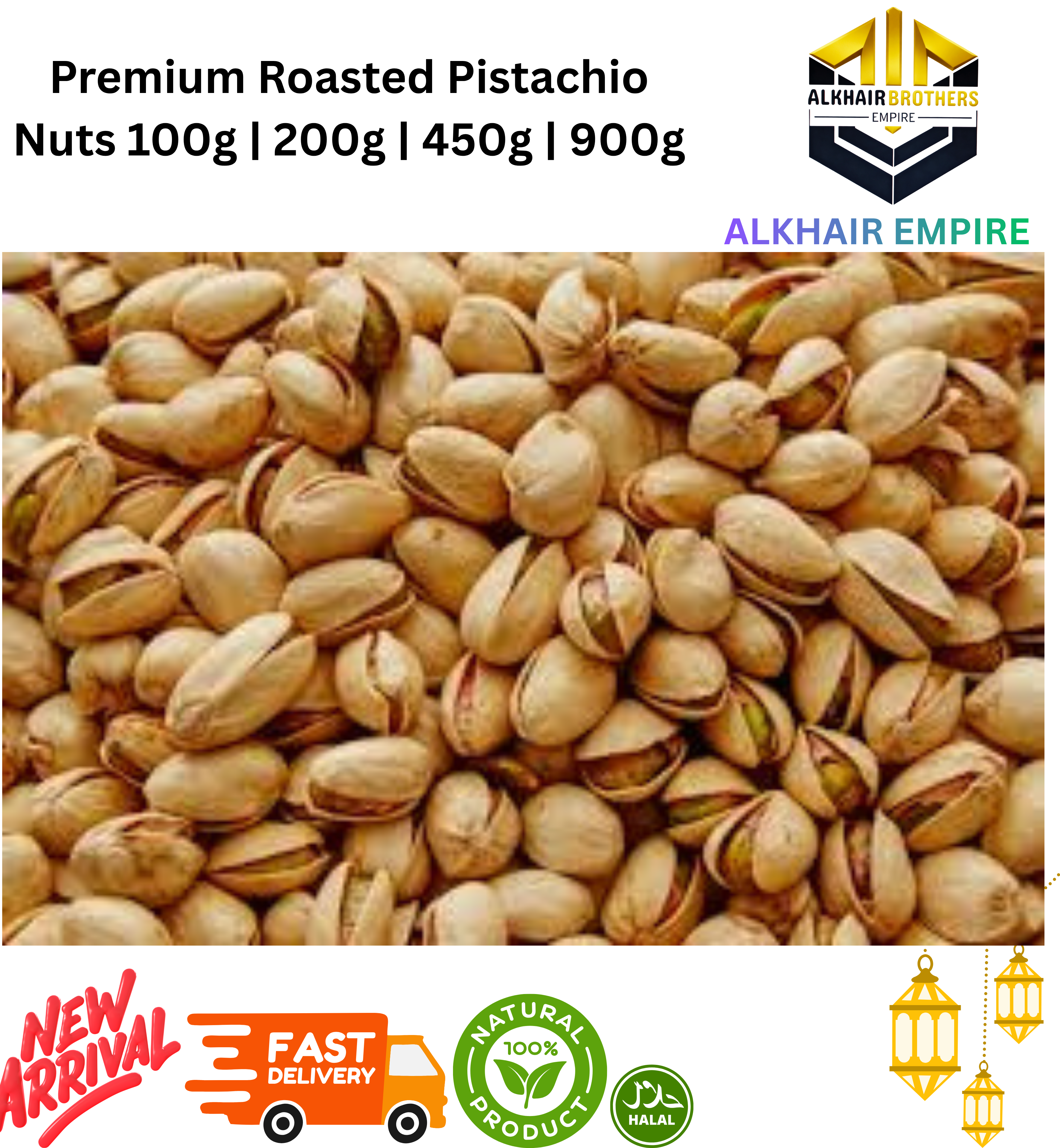 Premium Roasted Pistachio Nuts 100g | 200g | 450g | 900g