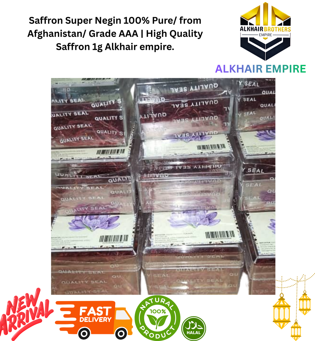Saffron Super Negin 100% Pure/ from Afghanistan/ Grade AAA | High Quality Saffron 1g Alkhair empire.