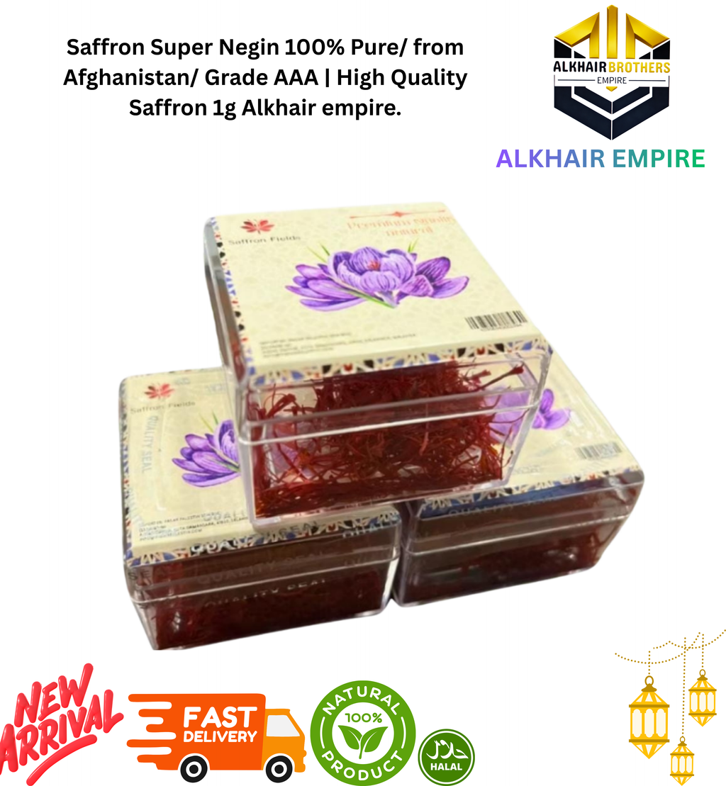 Saffron Super Negin 100% Pure/ from Afghanistan/ Grade AAA | High Quality Saffron 1g Alkhair empire.