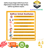 Herati Saffron Authentic Grade AAA Super Nagen Handpacked 1g Ethical Product from Herat Afghanistan