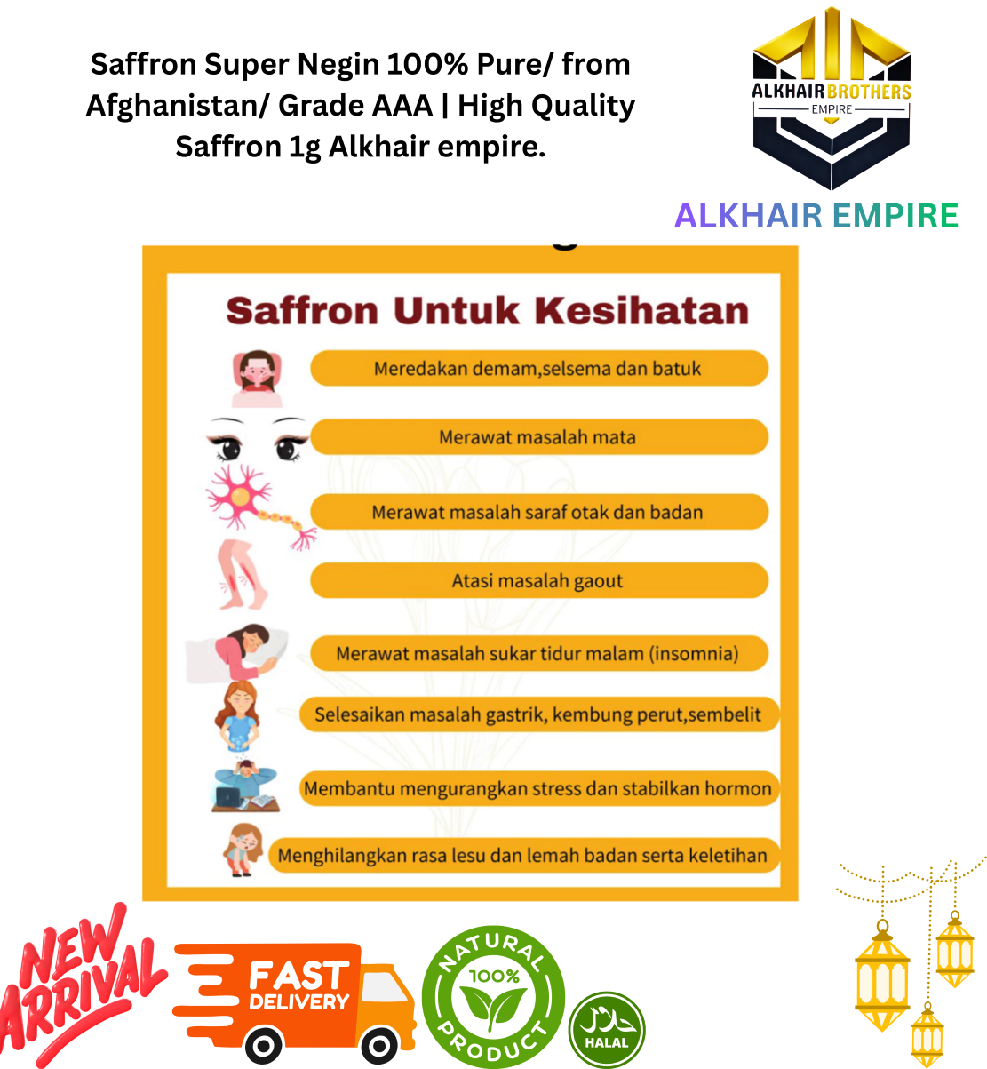 Herati Saffron Authentic Grade AAA Super Nagen Handpacked 1g Ethical Product from Herat Afghanistan