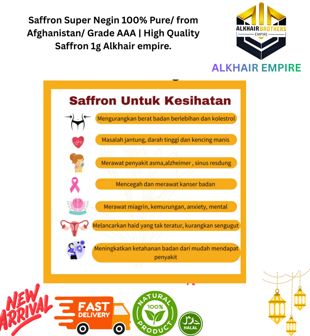 Herati Saffron Authentic Grade AAA Super Nagen Handpacked 1g Ethical Product from Herat Afghanistan