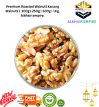 Premium Roasted Walnut| Kacang Walnuts |  100g | 250g | 500g | 1Kg, without shield, Alkhair empire.