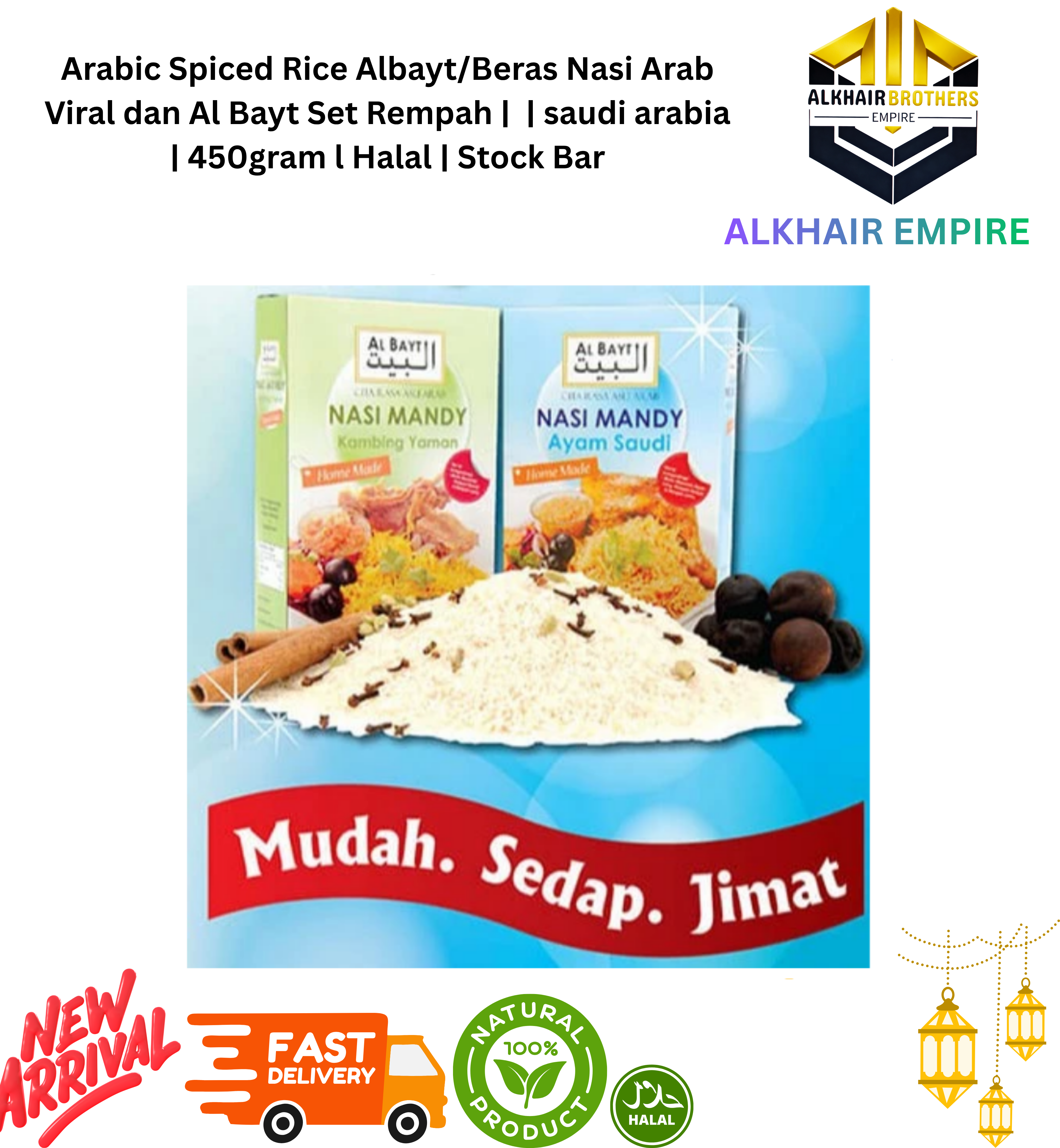 Arabic Spiced Rice Albayt/Beras Nasi Arab  Viral dan Al Bayt Set Rempah |  | saudi arabia | 450gram l Halal | Stock Bar