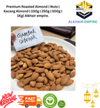 Rosted Premium Almond | Nuts | Kacang Almond | 100g | 250g | 500g | 1Kg
