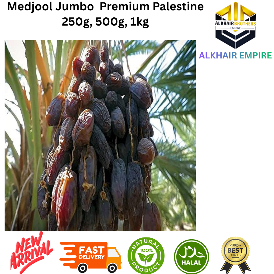 Medjool Jumbo Premium from Palestine Dates 250g 500g 1kg Halal Natural Product New Arrival Fast Delivery Best Quality