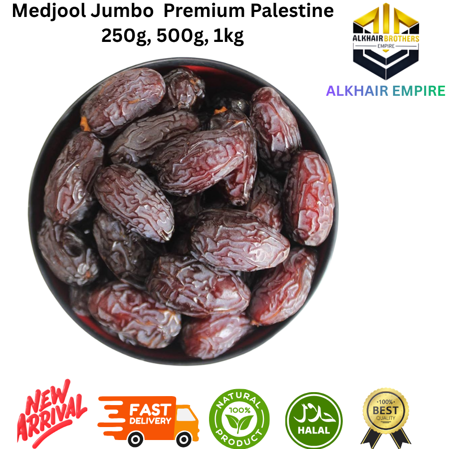 Medjool Jumbo Premium from Palestine Dates 250g 500g 1kg Halal Natural Product New Arrival Fast Delivery Best Quality