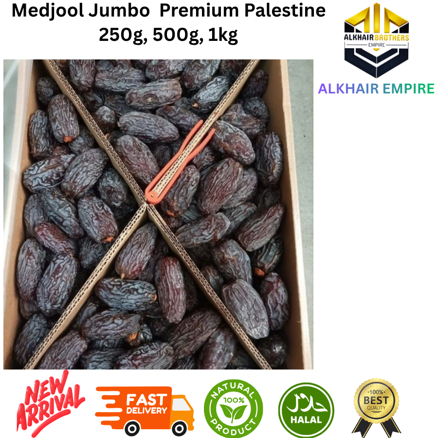 Medjool Jumbo Premium from Palestine Dates 250g 500g 1kg Halal Natural Product New Arrival Fast Delivery Best Quality