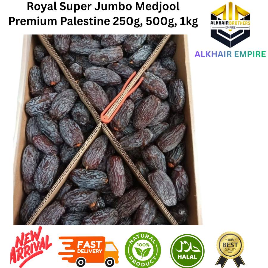 Royal Super Jumbo Medjool Palistine Dates 250g 500g 1kg 100% Natural Halal New Arrival Fast Delivery