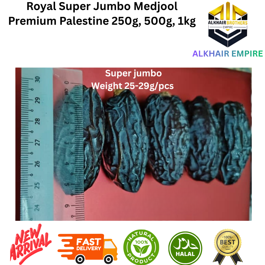Royal Super Jumbo Medjool Palistine Dates 250g 500g 1kg 100% Natural Halal New Arrival Fast Delivery