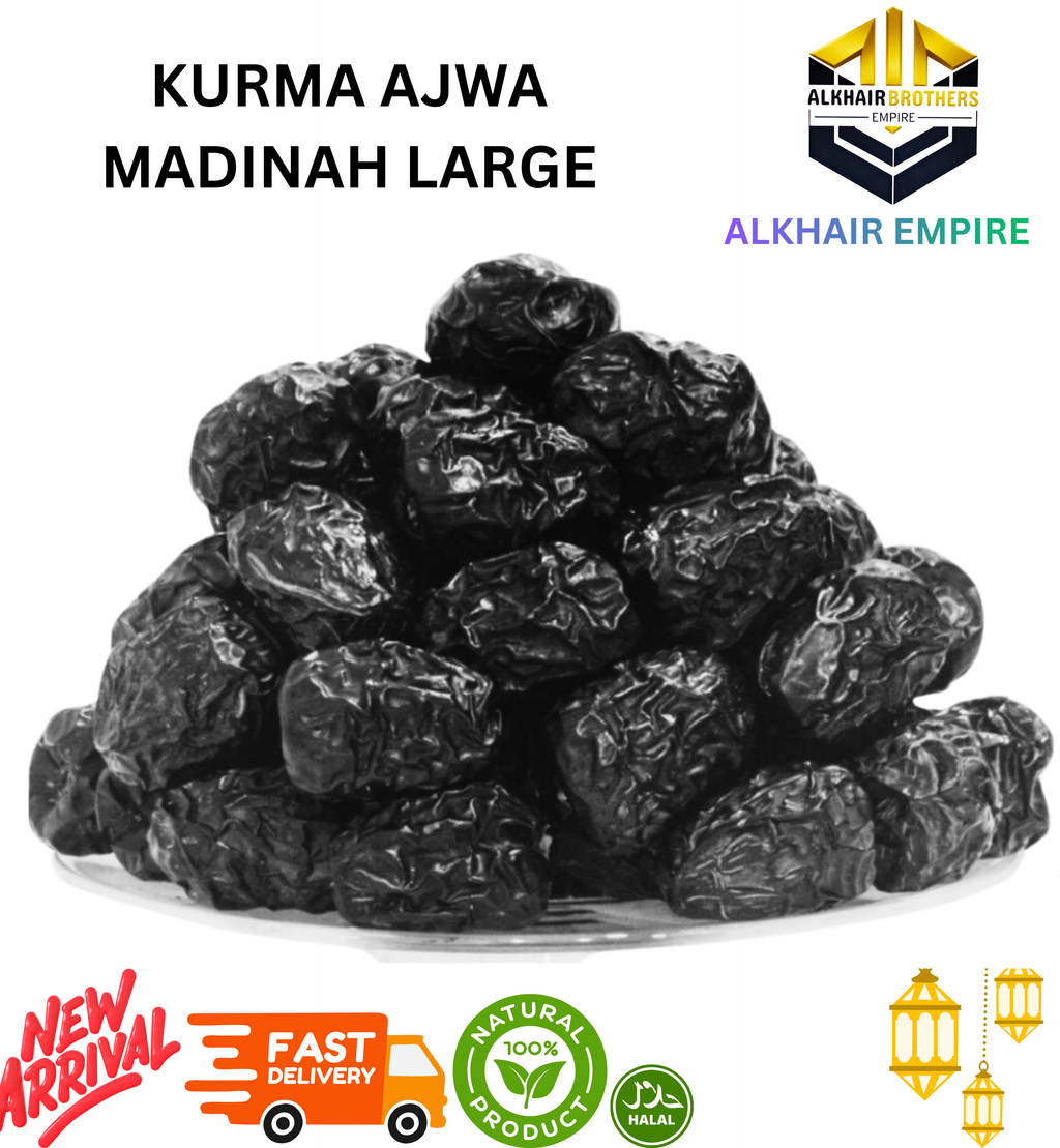 PREMIUM AJWA MADINAH PREMIUM LARGE, FRESH NEW ARRIVAL, 250G 500G 1KG.