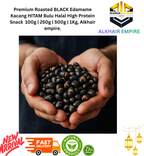 Premium Roasted Green&Black Edamame Kacang Hijau&Hitam Bulu Halal High Protein Snack  100g | 250g | 500g | 1Kg, Alkhair empire.