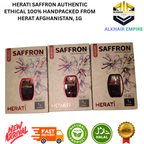 Herati Saffron Authentic Grade AAA Super Nagen Handpacked 1g Ethical Product from Herat Afghanistan