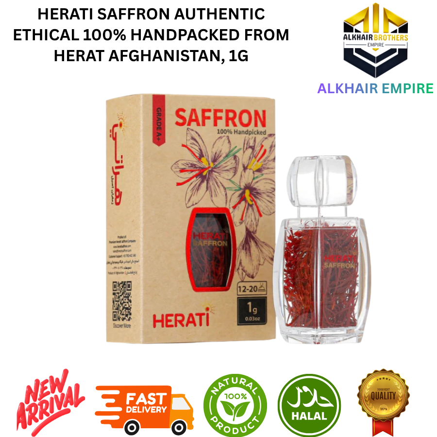 Herati Saffron Authentic Grade AAA Super Nagen Handpacked 1g Ethical Product from Herat Afghanistan