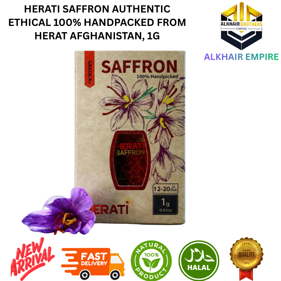 Herati Saffron Authentic Grade AAA Super Nagen Handpacked 1g Ethical Product from Herat Afghanistan