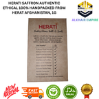 Herati Saffron Authentic Grade AAA Super Nagen Handpacked 1g Ethical Product from Herat Afghanistan
