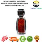 Herati Saffron Authentic Grade AAA Super Nagen Handpacked 1g Ethical Product from Herat Afghanistan