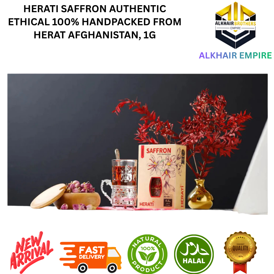 Herati Saffron Authentic Grade AAA Super Nagen Handpacked 1g Ethical Product from Herat Afghanistan