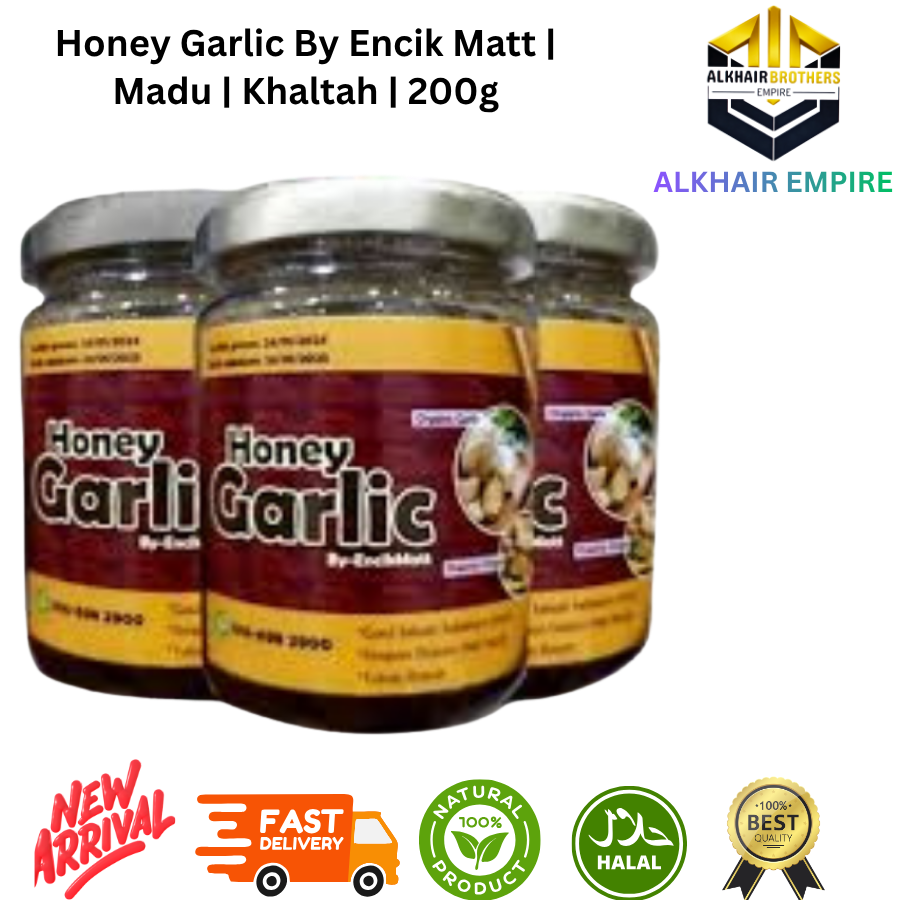 Honey Garlic By Encik Matt | Madu | Khalat | 200g | Natural Halal Product | Fast Delivery | New Arrival