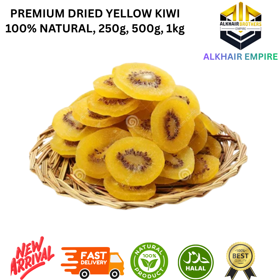 Premium Dried Yellow Kiwi 100% Natural 250g 500g 1kg Alkhair Empire