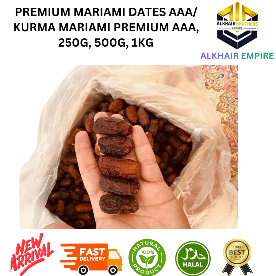 PREMIUM MARIAMI DATES GRADE AAA FROM IRAN, 250g, 500g, 1kg
