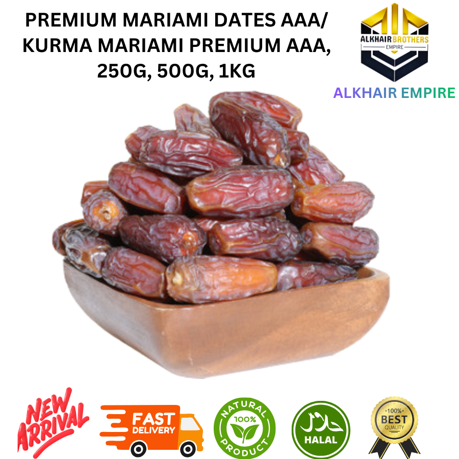 PREMIUM MARIAMI DATES GRADE AAA FROM IRAN, 250g, 500g, 1kg