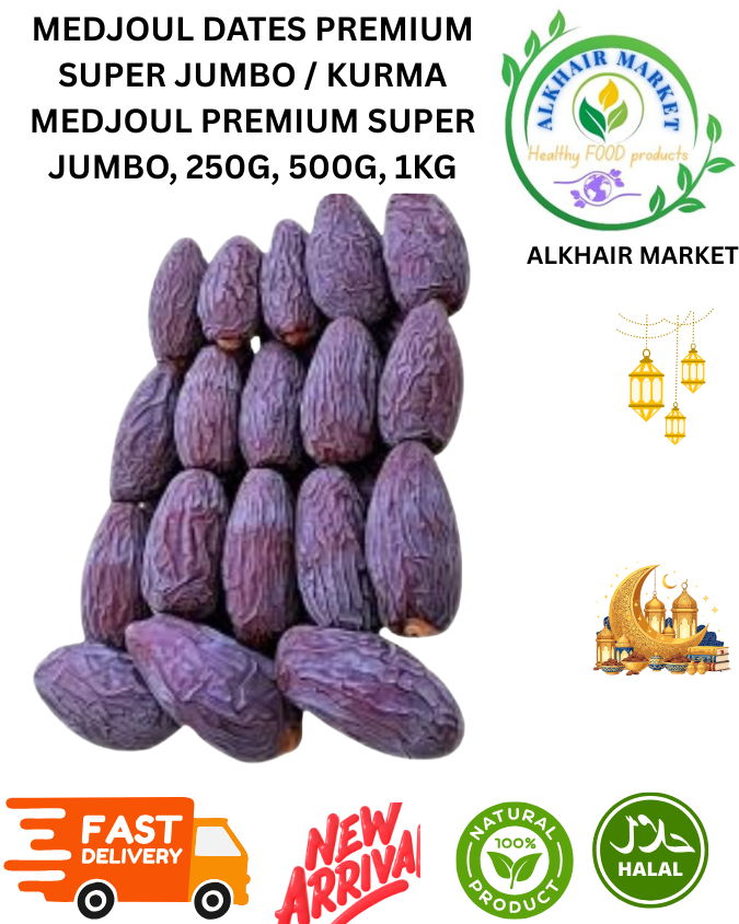 Royal Super Jumbo Medjool Palistine Dates 250g 500g 1kg 100% Natural Halal New Arrival Fast Delivery