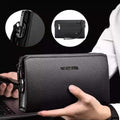 New Men's Clutch Bag Fingerprint Lock Anti-Theft Large Capacity Clutch Bag Wallet Wallet Business High-End Men's Bag