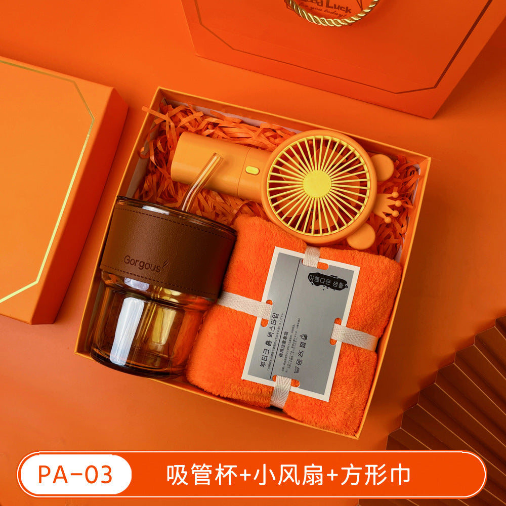 Teacher's Day Souvenirs, Practical Opening Gifts, Corporate Company Gifts for Female Employees and Customers, Cups, Creative Towel Gifts