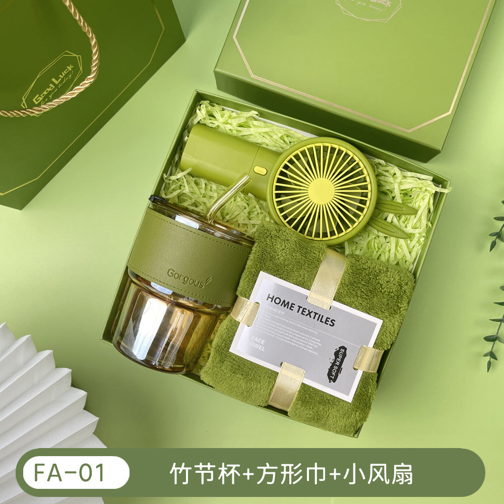 Teacher's Day Souvenirs, Practical Opening Gifts, Corporate Company Gifts for Female Employees and Customers, Cups, Creative Towel Gifts